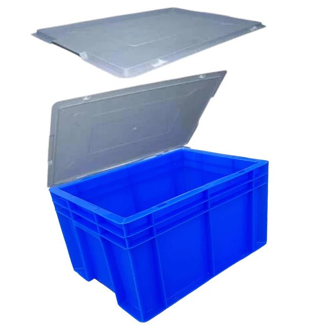 Bhoomi Bharat Industrial - Grade Multipurpose Plastic Storage Crate - 400× 300× 220mm (Durable, Stackable) - BhoomiBharat