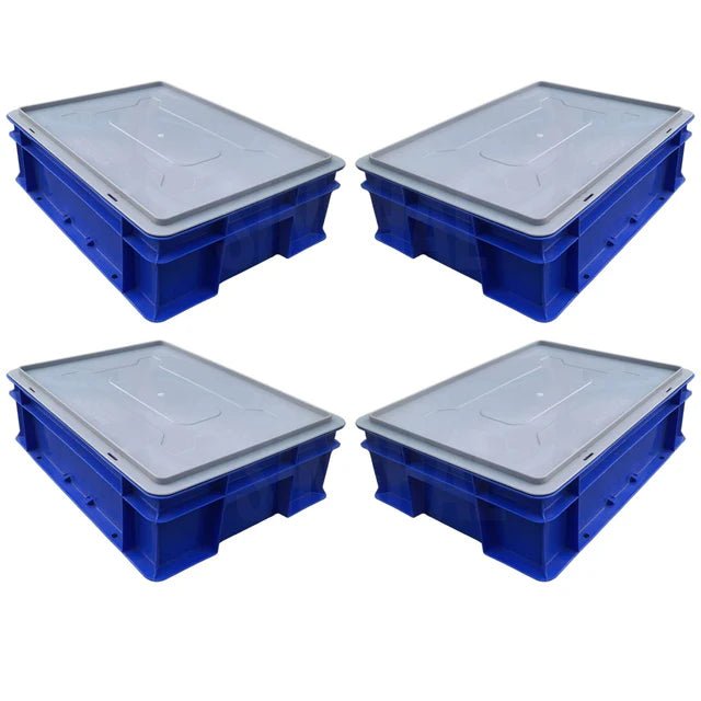 Bhoomi Bharat Industrial - Grade Multipurpose Plastic Storage Crate - 600× 400× 175mm (Durable, Stackable) (Copy) - BhoomiBharat