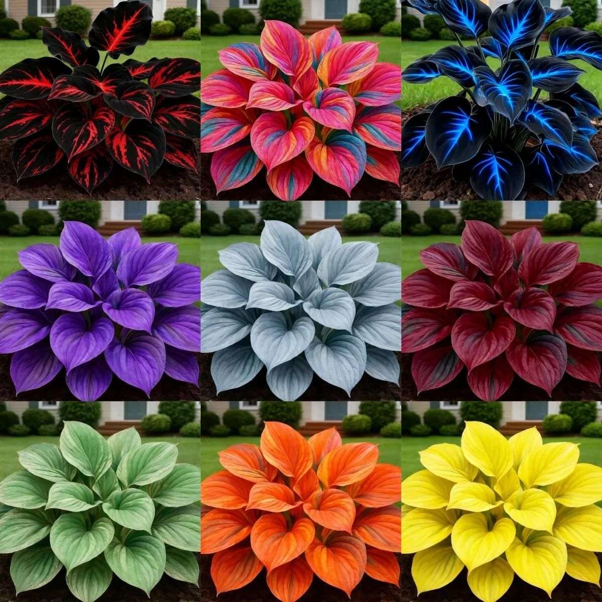 Blue Flame Hostas and Free Organic Pot Mix 100 Grams - BhoomiBharat