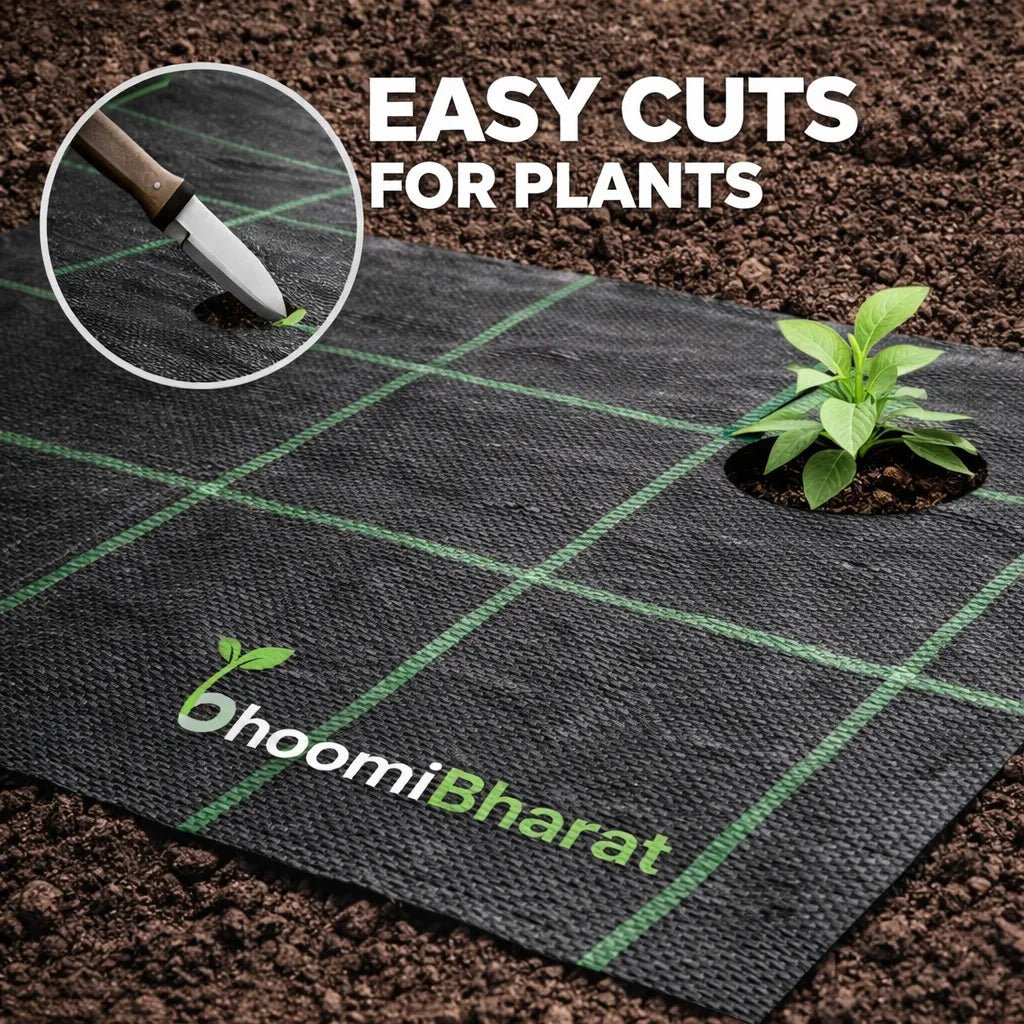Heavy Duty Weed Control Mats – UV Stabilized Ground Cover for Farming & Gardening - BhoomiBharat