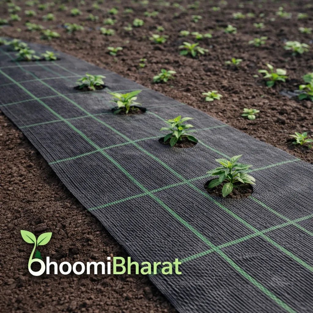 Heavy Duty Weed Control Mats – UV Stabilized Ground Cover for Farming & Gardening - BhoomiBharat