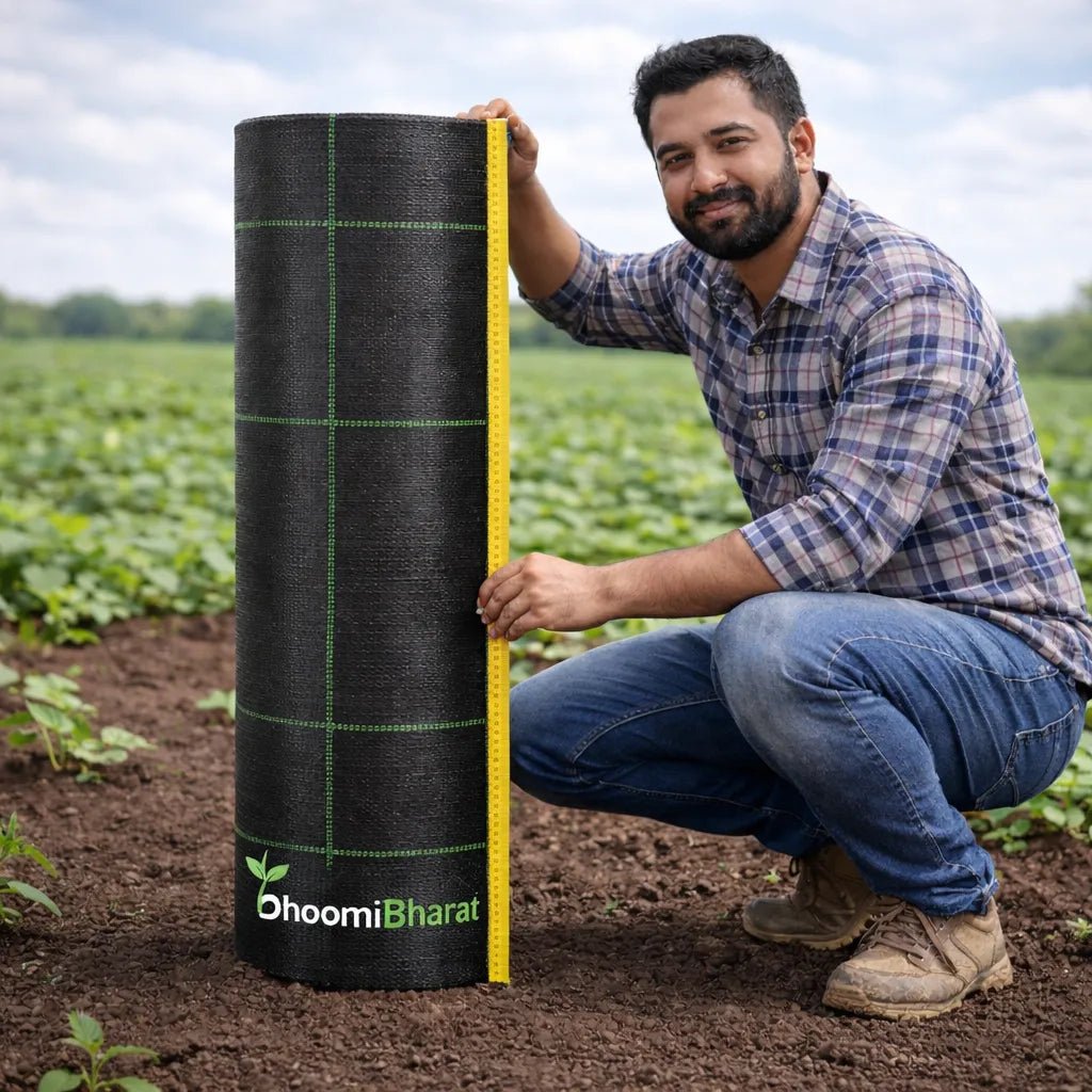 Heavy Duty Weed Control Mats – UV Stabilized Ground Cover for Farming & Gardening - BhoomiBharat