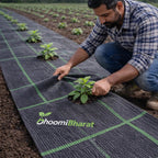 Heavy Duty Weed Mat 3 meter width ( 9.8 Feet) - 100 GSM | UV Stabilized Ground Cover for Garden & Farming - BhoomiBharat